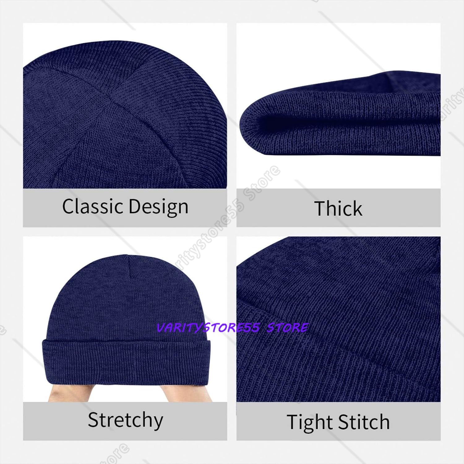 Gorro de Punto con Rosas Color - Beanie Cuffed Knit reseña y precio
